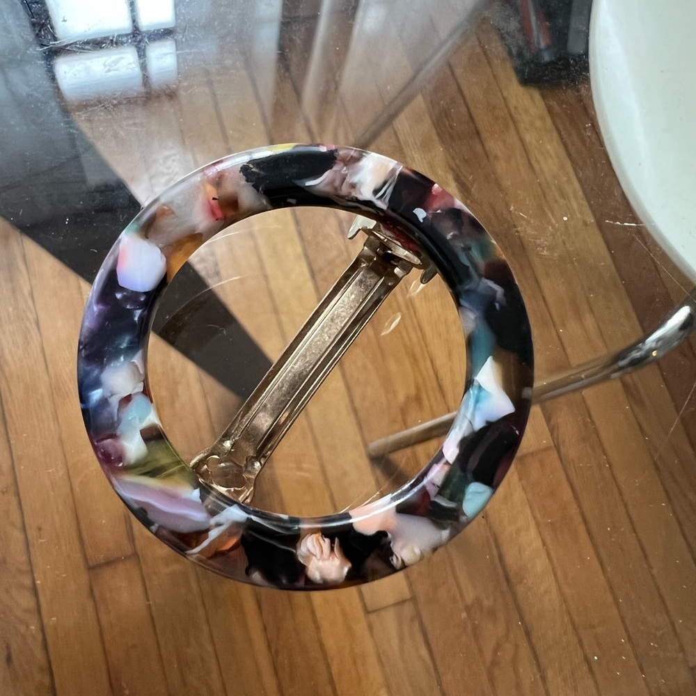 Madewell rainbow tortoise hair clip